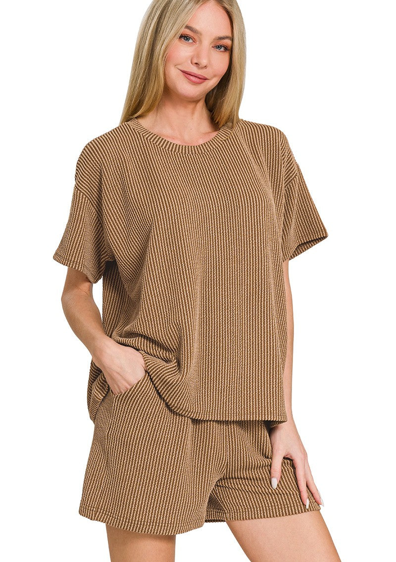 Coastal Luxe Ribbed Co-ord Set
