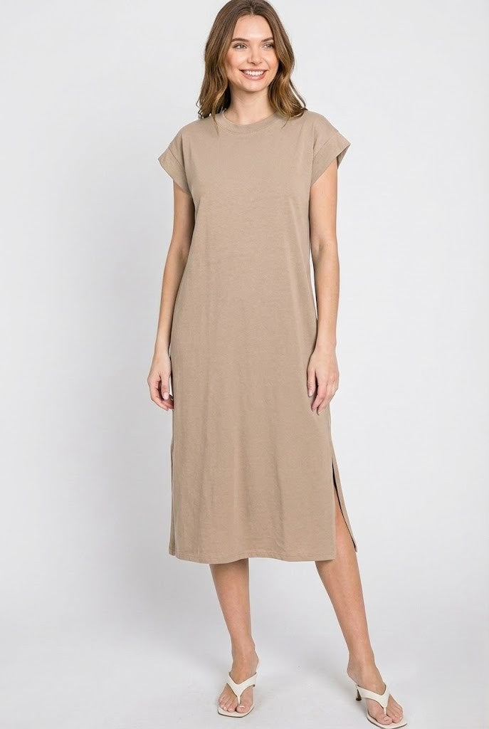 Round Neck Short Sleeve Lounge Dress