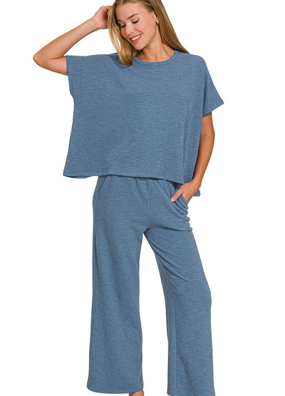 Breathable Cotton Slub Lounge Set