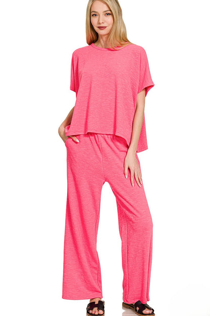 Breathable Cotton Slub Lounge Set