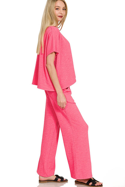 Breathable Cotton Slub Lounge Set