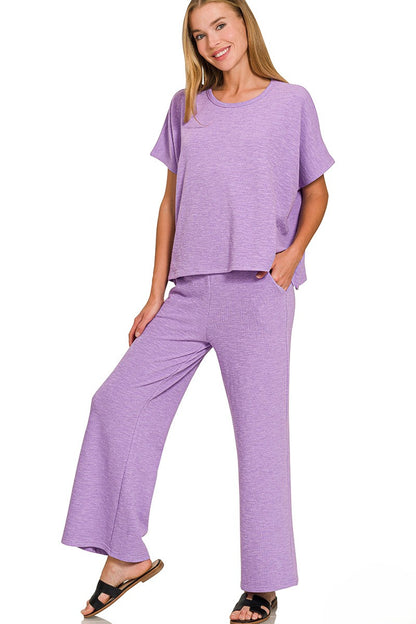 Breathable Cotton Slub Lounge Set