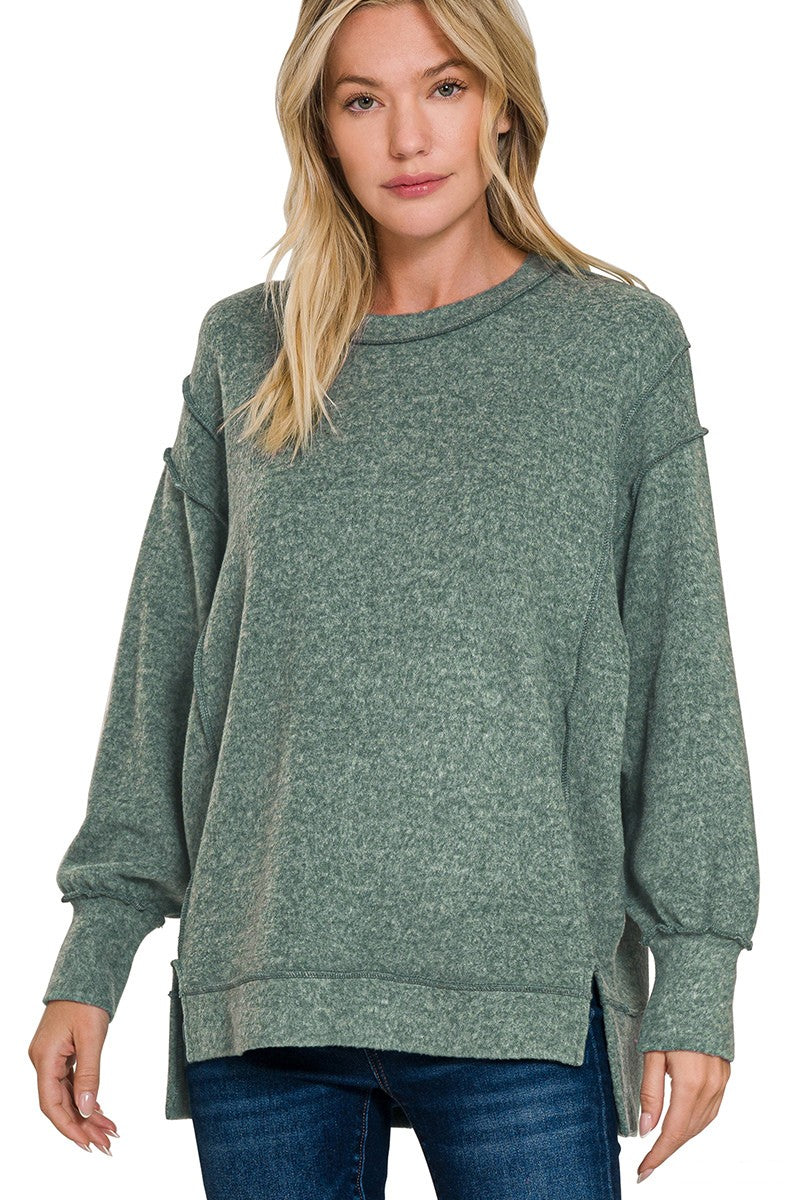 Brushed Melange Hacci Ultra-Soft Oversized Sweater