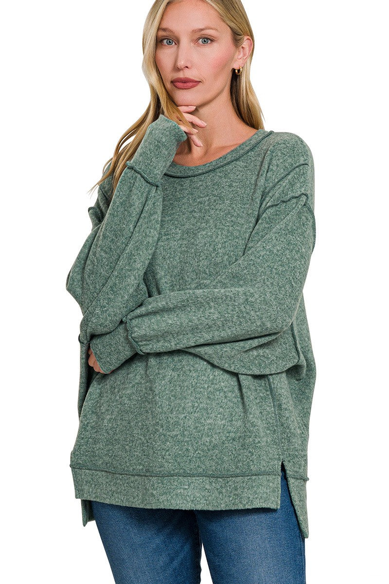 Brushed Melange Hacci Ultra-Soft Oversized Sweater