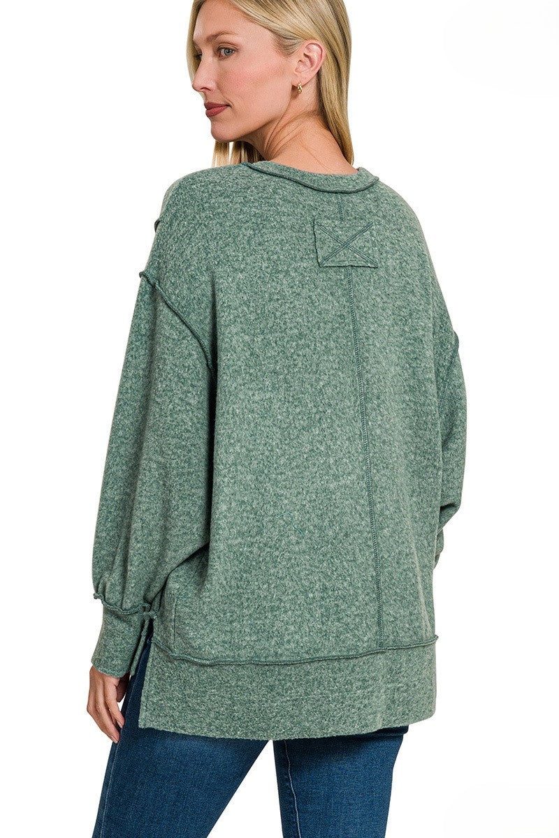Brushed Melange Hacci Ultra-Soft Oversized Sweater