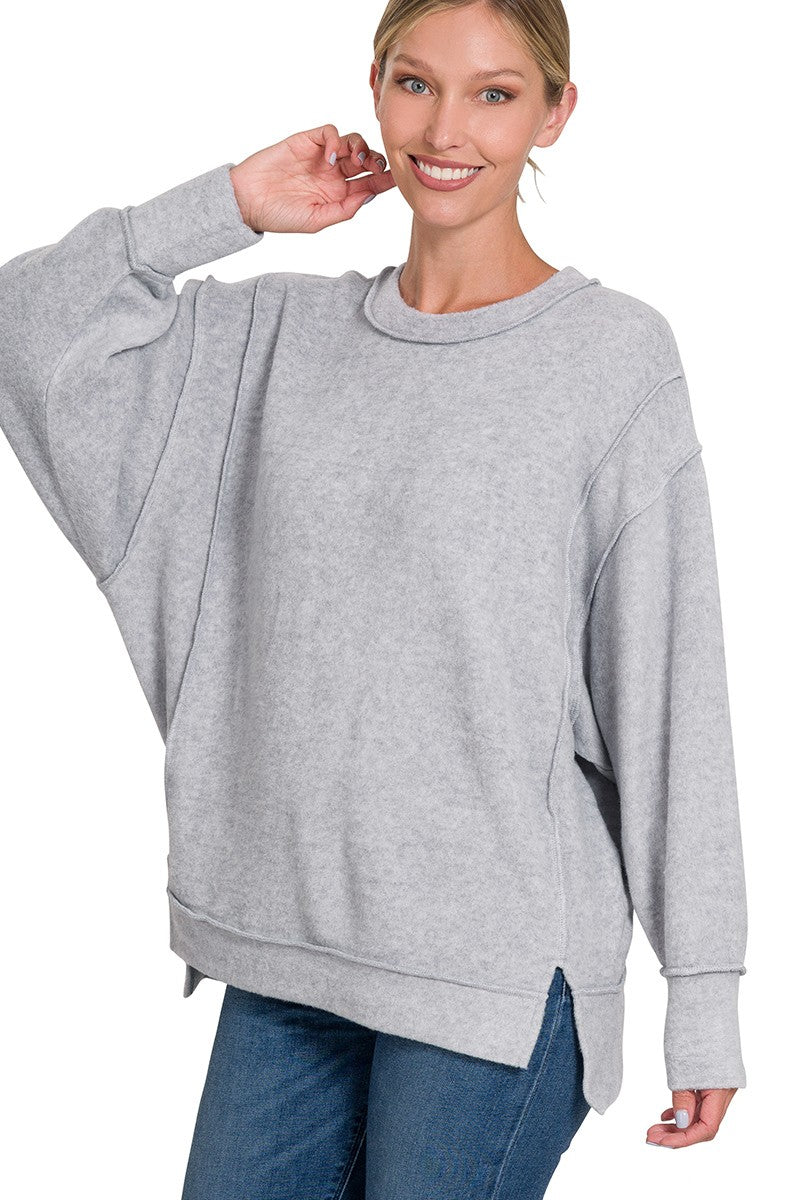 Brushed Melange Hacci Ultra-Soft Oversized Sweater