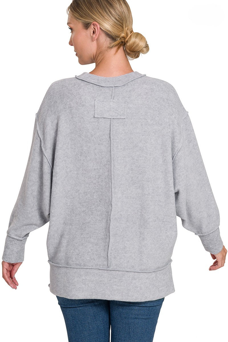 Brushed Melange Hacci Ultra-Soft Oversized Sweater