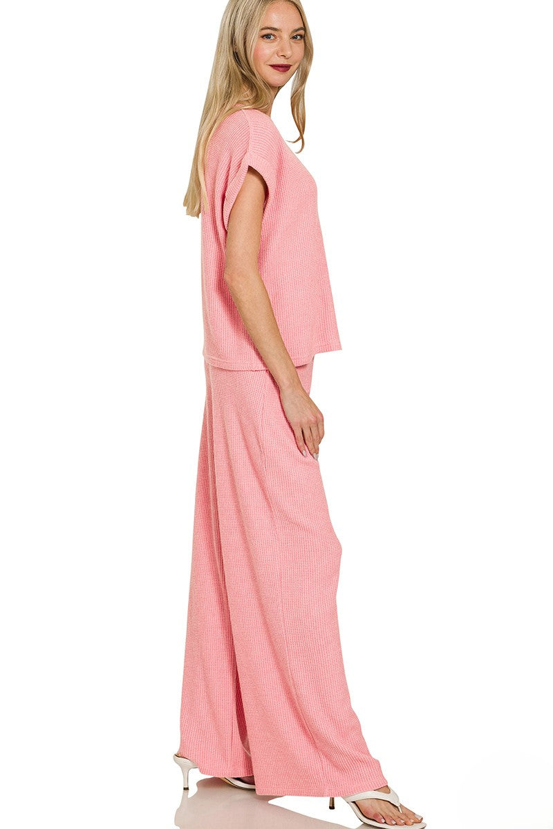 Cozy Chic Rolled Sleeve Sweater & Pant Set