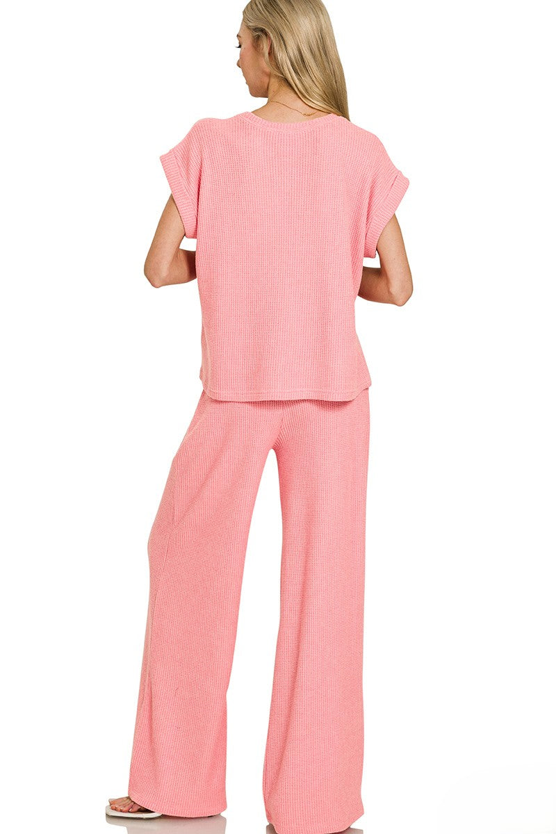 Cozy Chic Rolled Sleeve Sweater & Pant Set