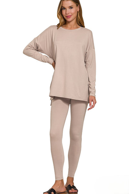 Brushed DTY Long Sleeve Tunic & Leggings Set
