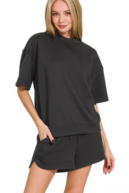 Scuba High-Neck Top and Dolphin Shorts Lounge Set