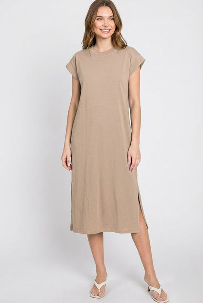 Round Neck Short Sleeve Lounge Dress