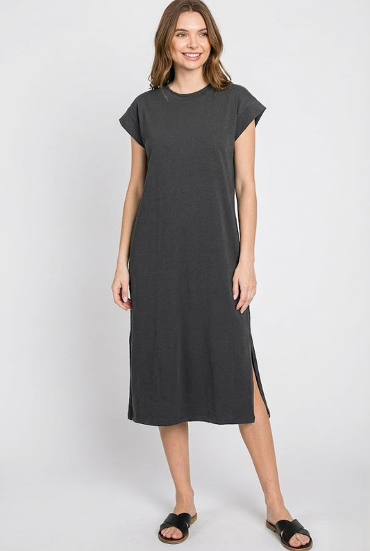 Round Neck Short Sleeve Lounge Dress